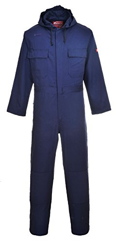 Portwest Buzo Con Capucha Bizweld, Tamaño: S, Color: Marino, BIZ6NARS