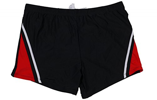 Abraxas boxer- badshorts stora storlekar upp till 8 XL, svart/röd