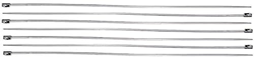 Merriway BH04209 (50 Pcs) Multi-Purpose Silver Grey Cable Tie, Suitable for Wheel Trims, 4.6 x 300 mm (12 inch) - Pack of 50 Pieces