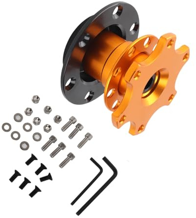 Lenkradnaben-Adapter Universal Gold Schnelllösung Kompatibel mit meisten Autos und Rennfahrzeugen Leicht Abnehmbar