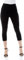Roman Originals Cropped Trousers for Women UK Ladies Capri Leggings Summer Pants Short Crop Stretch 3/4 Length Three Quarter Pedal Pusher Clothes Elasticated Bengaline Cut Off - Black - Size 16