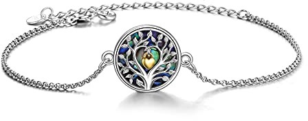 VONALA Damen Armband mit Lebensbaum Anhänger 925 Sterling Silber Schmuck