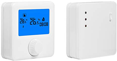 Termostato programable, controlador de temperatura de calefacción, RF inalámbrico para caldera de pared 5A