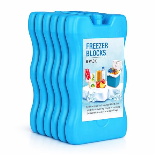 1ABOVE FREEZER BLOCKS FAMILY PACK FOR COOL BOX BAGS REUSABLE LONG LASTING KEEPS FOOD AND DRINKS COOL LUNCH BOXES OUTDOOR BEACH PICNIC CAMPING