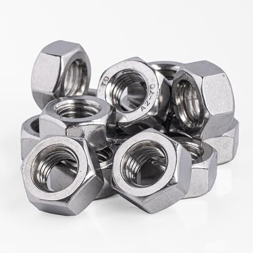 Topnorm24 - Sechskantmuttern Edelstahl M8 - (50 Stück) V2A DIN 934, hochwertige rostfreie Muttern für Schrauben & Unterlegscheiben & Gewindestangen