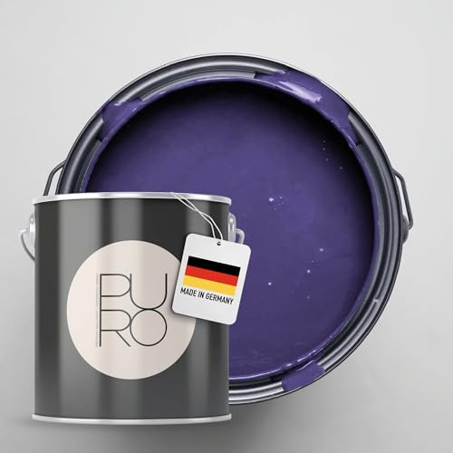 Livingwalls PURO Premium Wandfarbe c2005 - Malerfarbe für Wohnräume und Arbeitszimmer mit sehr hoher Deckkraft - matte hochwertige in Violett - 2,5l