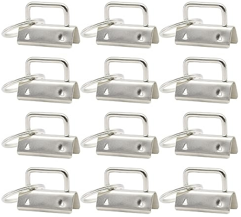 Hocansen 30 Stück Schlüsselband Rohling Schlüsselanhänger Clip 26mm Bandschwanzklemme für DIY Handarbeit,Gurtband und Schlüsselringen (26mm/Silber)
