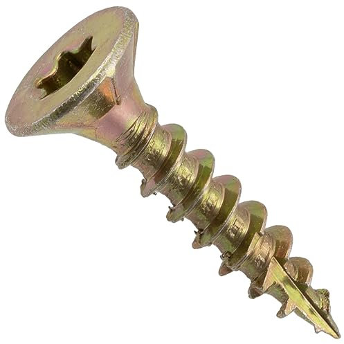 AERZETIX - C69088 - Satz von 100 Holzschrauben Ø4x20 mm mit senkkopf - sternform Т20 - aus verzinktem stahl - schreinerei sperrholz spanplatte melamin terrasse paneele sparren bastaings