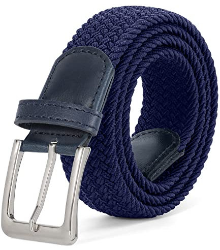 LEACOOLKEY Geflochtene elastische Gürtel für Frauen Männer Unisex Geflochtener Stretchgürtel Stoffgürtel für Jeans Hosen