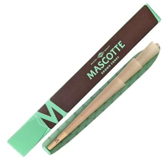 Mascotte® Brown Cones mit Tip 3 x 40 Kartons | Vorgefertigte ungebleichte Hülsen mit Tips | 120 vorgerollte Cones mit Filtertips | 109mm X 26mm 14gr
