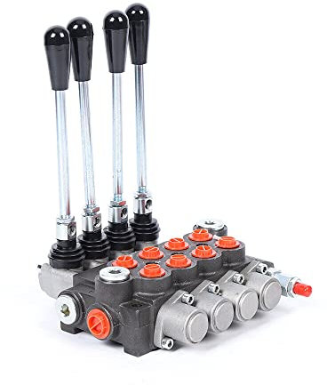 HPDTZ Valvola Idraulica Comando Manuale Monoblocco Cilindro 40 L/Min per Trattori di Piccole Dimensioni, Trattori, Spaccalegna Spaccalegna Pressione di Esercizio Regolabile