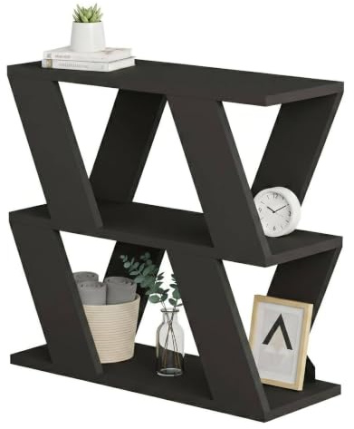 Dmora - Tavolino da salotto Thalia, Tavolo basso da caffè, Portariviste per divano, Ripiano da soggiorno, 60x22h57 cm, Antracite