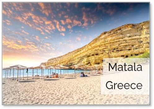 Kühlschrankmagnet Matala Insel Kreta Griechenland 1