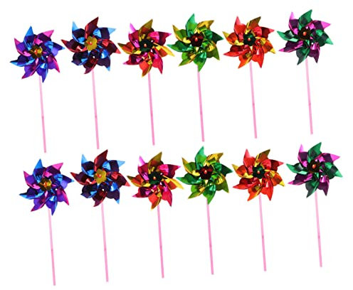 IMIKEYA 40pcs Plastic Rainbow Pinwheel for Kids Diy Unfinished Windmills Craft for Yard Garden Patio Decor Funny Pinwheels Toy for Boy Girl Party Favorg