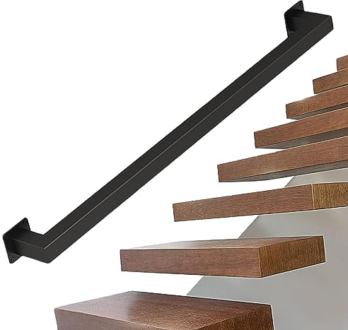 Stair il - Ringhiera in ferro battuto per scale da interni ed esterni, antiscivolo, da parete, lunghezza: 5,4 m