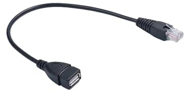 MCAOAL Câble adaptateur USB vers RJ45 femelle vers RJ45 mâle Ethernet 30 cm Plug and Play pour routeurs, modems, caméras, Ethernet