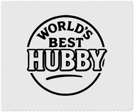 Azeeda 2 x 'World's Best Hubby' Lens Cleaning Cloths (LC00036939) | Microfibre Cloths for Glasses, Sunglasses, Phones, Cameras and Screens