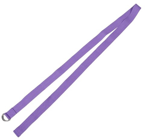 SUPVOX Cinturón de Yoga para Estiramientos 183X33 CM Correa de Algodón y Poliéster con Hebilla Anilla D Banda Elástica para Fitness y Ejercicios de Flexibilidad Uso Unisex y Portátil