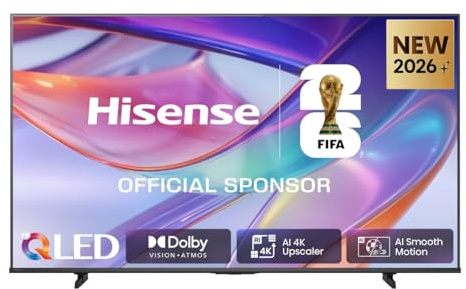 Hisense 55E7S - Hi-QLED Smart TV 55 Pulgadas, Hi-QLED Color, Dolby Vision.Atmos, Escalador IA 4K, Smooth Motion IA, Modo Juego Plus, Dolby Vision IQ, HDR10+Adaptive