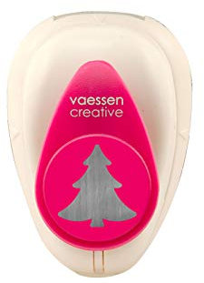 Vaessen Creative Craft Paper Punch - Fir Tree - 1,3 x 1,4 cm - Circle Cutter for Crafting and Card Making