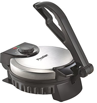 Prestige Black Compact Roti Maker, 900W, Non-Stick Coating