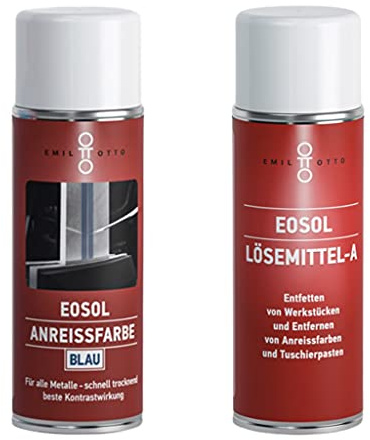 EOSOL-Duo III/ 1 Spraydose Anreissfarbe blau (400 ml) und 1 Spraydose Lösemittel A (400 ml)