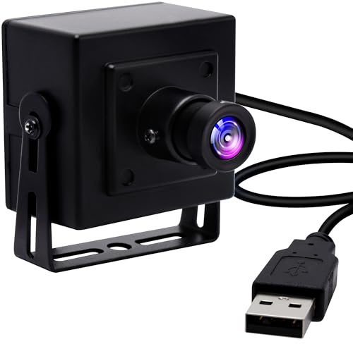 ELP USB Kamera 1080P 60fps/100fps Webcam mit Metallgehäuse, 2MP USB2.0 Lightburn Camera, 3.6mm Objektiv für Computer Linux Kamera USBFHD01M-BL36