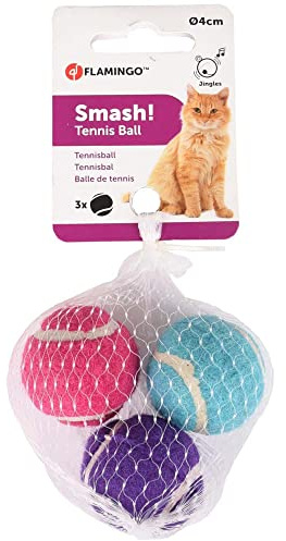 Flamingo CT TENNIS BALL+BELL MULTI-COLOUR 4CM 3PCS