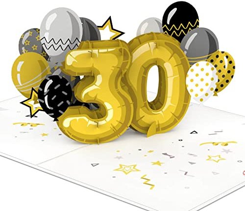 papercrush® Carta pop-up 30° anniversario – Carta di auguri 3D fatta a mano per donne e uomini, complimenti per il 30° anniversario, 30° anniversario in azienda