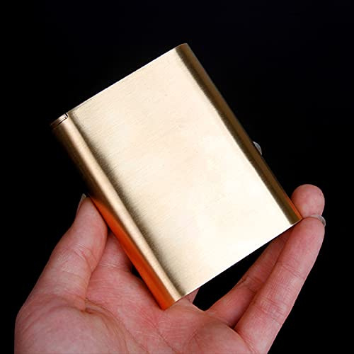 BAIHAO Bärbar handrullad tobaksburk förseglat cigarettfodral personlig tobaksbox med metallspolslipning trycktålig koppar cigarettlåda för utomhusbruk