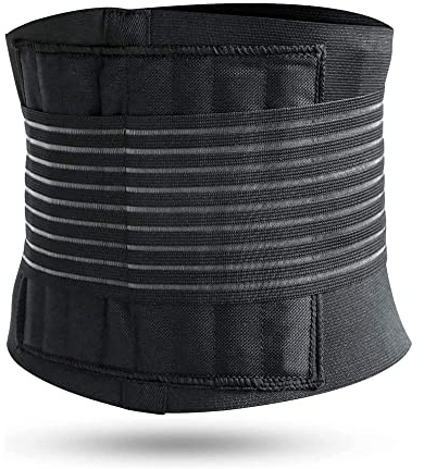 Ceinture Lombaire Hommes Ceinture de Soutien Femmes pour Protéger la Taille Réduction de la Douleur Correction de Posture Soutien Le Bas du Dos Noir/XXL