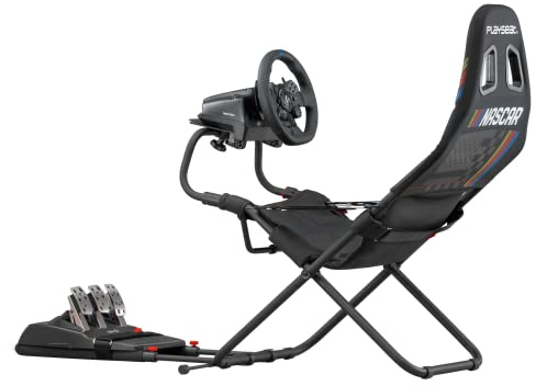 PLAYSEAT Challenge SIM Racing Cockpit | Klappbar | Für erstklassiges SIM Racing – jederzeit und überall | Mit Allen Lenkrädern und Pedalen kompatibel | Für PC & Konsole geeignet | NASCAR Edition