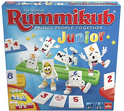 Rummikub The Original Junior, Strategisches Brettspiel für Kinder ab 4 Jahren, Familienspiel für 2 bis 4 Spieler