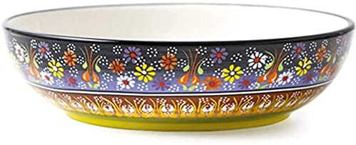Ensembles d'assiettes à dîner, ensembles de vaisselle en porcelaine, ensemble combiné de vaisselle Bohême |10 assiettes, 2 bols, 4 tasses, 4 tasses, services de table en céramique exotique,