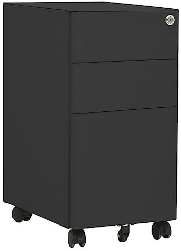 Bussandri Exclusive - Aktenschrank mit Rollen Anthrazit 30x45x59 cm Stahl