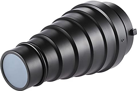 Speedlite,Metal Conical Snoot with Honeycomb Grid 5pcs Color Filter Kit for Bowens Mount Studio Strobe Monolight Photography Flash