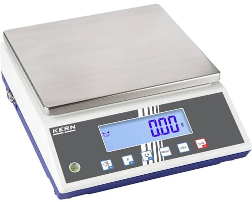 Kern FCB 6K-5 Portionier- und Kontrollwaage, platzsparende kompakte Abmessungen, Ablesung [d]: 0,05 g, Mindestgewicht pro Stück: 0,5 g, Reichweite (max): 6 kg