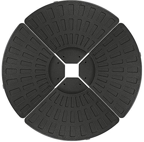 OHMG Dalle de Lestage pour Parasol Remplissage,Lestage pour parasols Dalles de Parasol pour Parasol déporté,Lestage Poids Parasol Lot de 4 en Plastique,Pied Parasol de lestage ﻿