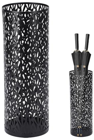 Vbnuyhim Paragüero,Soporte Paragüero para | Cubo de Almacenamiento de Metal para Flores secas - Cubo Decorativo para Almacenamiento de Paraguas, Flores secas, Bastones y Bastones