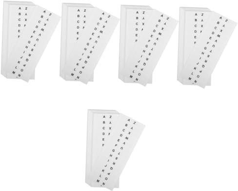 Lurrose 5 Sets Selbstklebende Buchregisterkarten Anmerkungszubehör Buchflaggen Alphabet-dateiführungen Registerkarten Für Das Tägliche Lernen 14 Blätter * 5