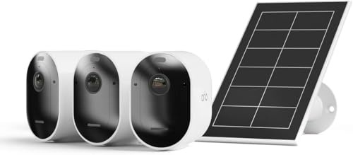Arlo Pro 5 2K + Panneau Solaire, Caméra de Surveillance WiFi Extérieure sans Fil, Autonomie de 8 Mois, Vision Nocturne Couleur Avancée, Éclairage, Sirène et WiFi Double Bande, Essai Secure Inclus