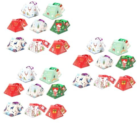 FRCOLOR 72 Stk Süßigkeitenbehälter süsigkeitenbox weihnachten Weihnachtsbonbon-Boxen Süße Geschenkboxen für Weihnachten Weihnachtsbonbongläser weihnachtsgeschenkboxen Süßigkeiten Fall