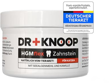 HGM Katzen Zahnpflege Pulver – Zahnpflege für Katzen bei Maulgeruch & Zahnstein - einfach im Nassfutter für Katzen beimischen | Katzen Zubehör | entwickelt von Tierarzt Dr. Knoop - 100g