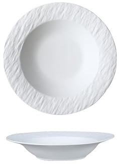 ADERFETBI Platos Vajilla Platos Platos Italianos Platos de Comida Occidental Platos Decorativos Blancos Reutilizable