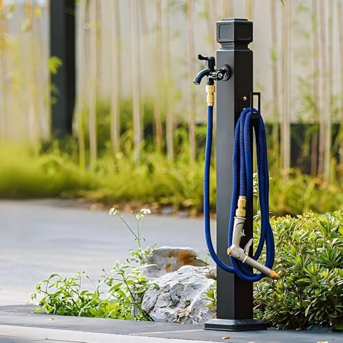 Columna de agua de jardín independiente con grifo de latón macizo, boca de incendios vertical para un riego eficiente del patio trasero