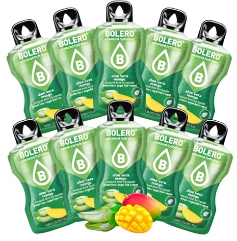 BOLERO Aloe Vera Mangue - 10 sticks de poudre aromatisante sans sucre