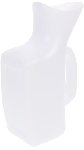 Abaodam Urinario Portátil para Mujeres Tapa Sellada, Capacidad de 1000Ml, Material Plástico Blanco, Resistente a Fugas, Adecuado para Camping y Pacientes en Cama