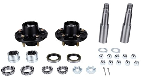 Kit Tenditore per Rimorchio 5 su 4,5 Pollici Gruppo Completo per Rimorchi da Carico e Barche da 3500 Libbre con Rivestimento Nero