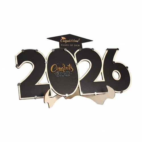 XLWLLNJ Graduation Signage Board Tablero de Firmas Cartel de Graduación Libro de Centro de Mesa Madera Artesanal Adecuado para Fiestas de Bienvenida Rincones de Fotos Decoración