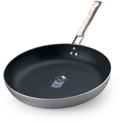 Pentole Agnelli, FAMA11BBSEL20, Padella Svasata Bassa con 1 Manico in Acciaio Inox, Alluminio, Argento